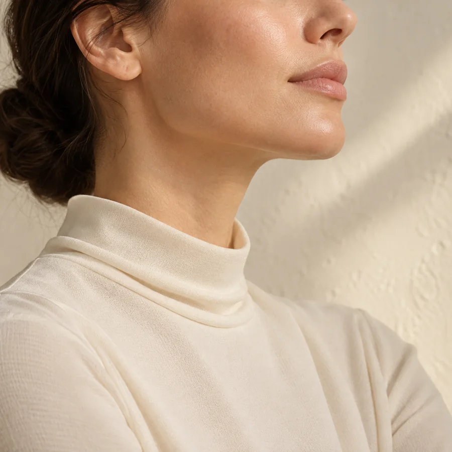 Side profile of an adult chin and jawline